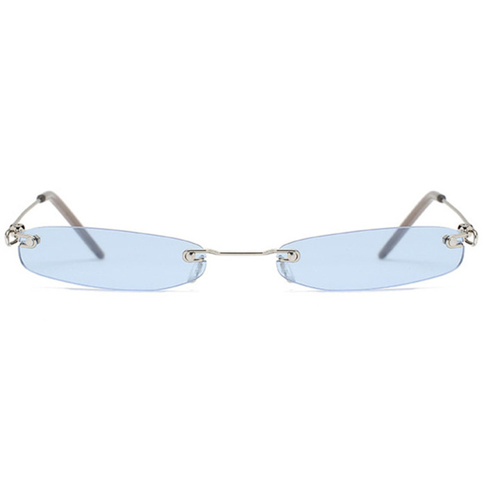 Ladies Clear Lens Small Narrow Sunglasses