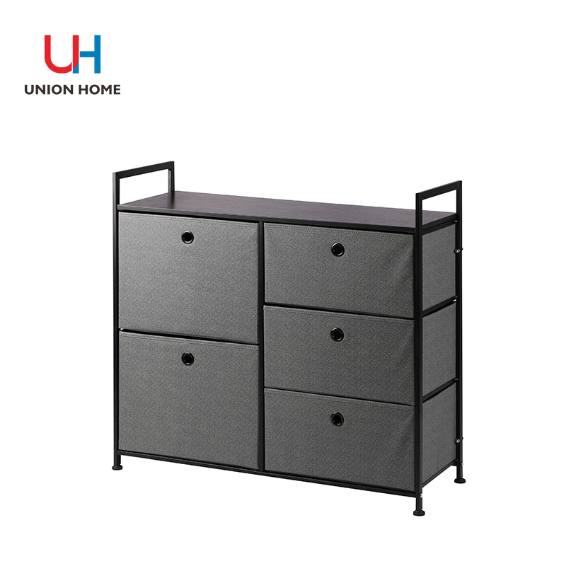 GREY CARDBOARD 2 LAYER MIDDLE STORAGE RACK WITH BOXES