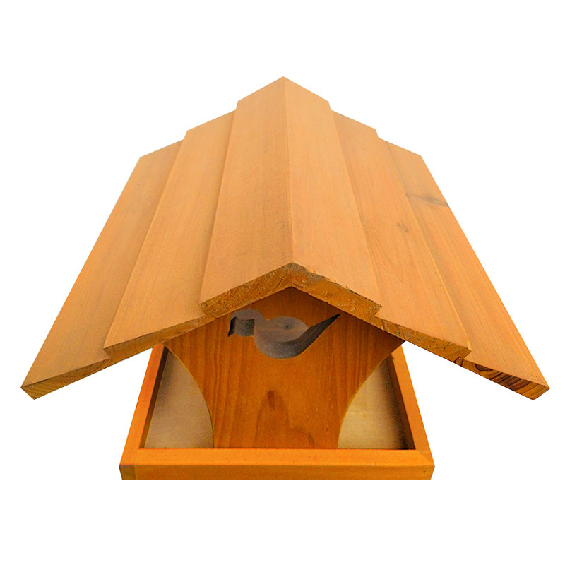 Wooden outdoor floor bird feeder pet supplies