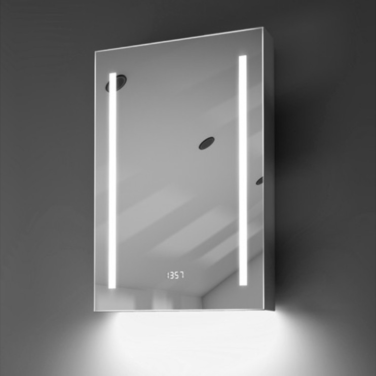 Mounted Recessed Anti-Fog Led Single Door Bathroom Mirror Medicine Cabinet