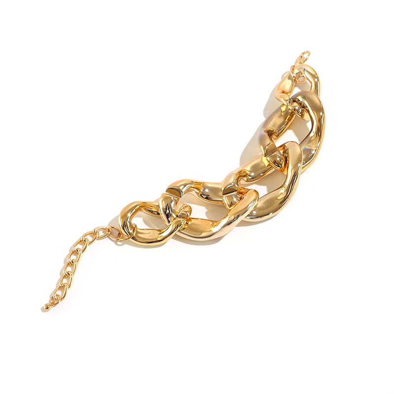 Shinny smoothy gold chain bracelet