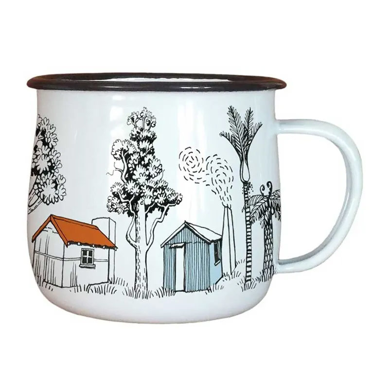 Personalized custom printed vintage enamel mug E01-0045 glam camp