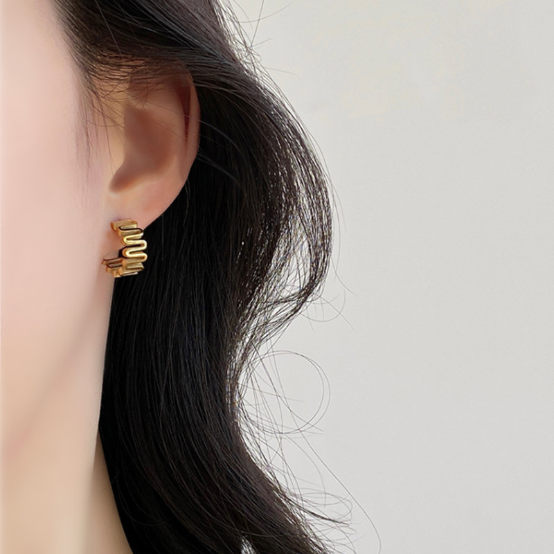 Womens Anti-Gold Hoop Earrings