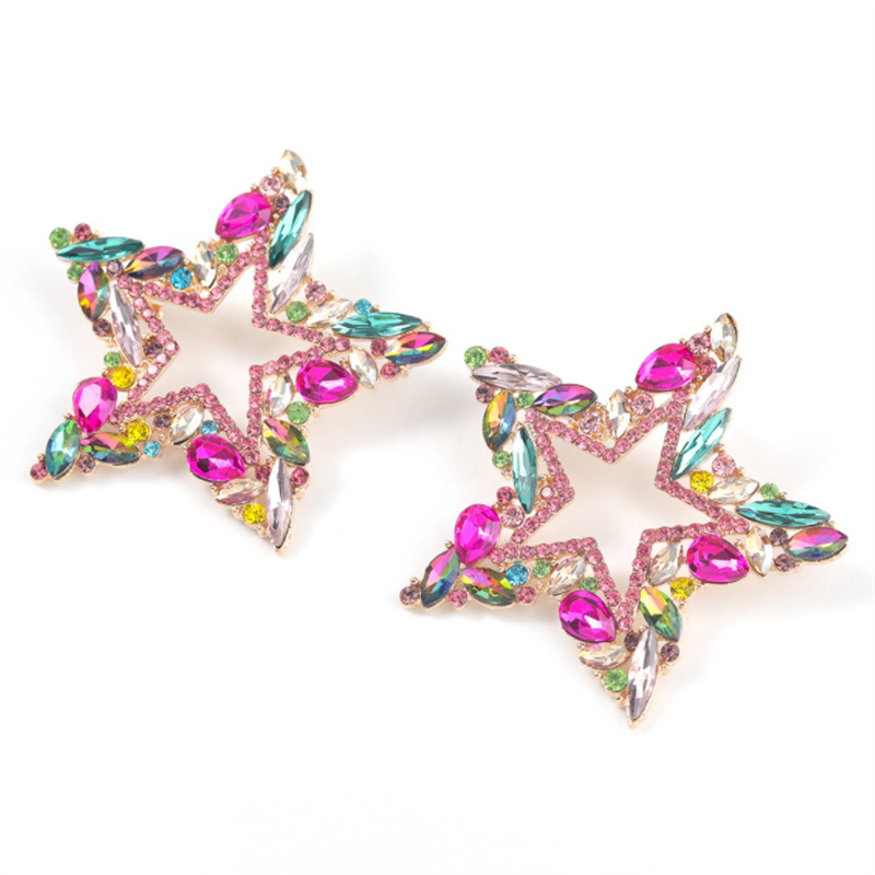 Colorful Star Drop Earrings