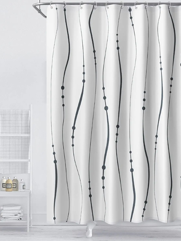 Bathroom waterproof shower curtain