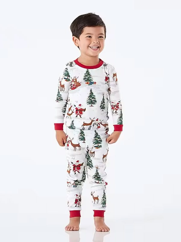 Organic Bamboo Fiber Kids Christmas Pajamas