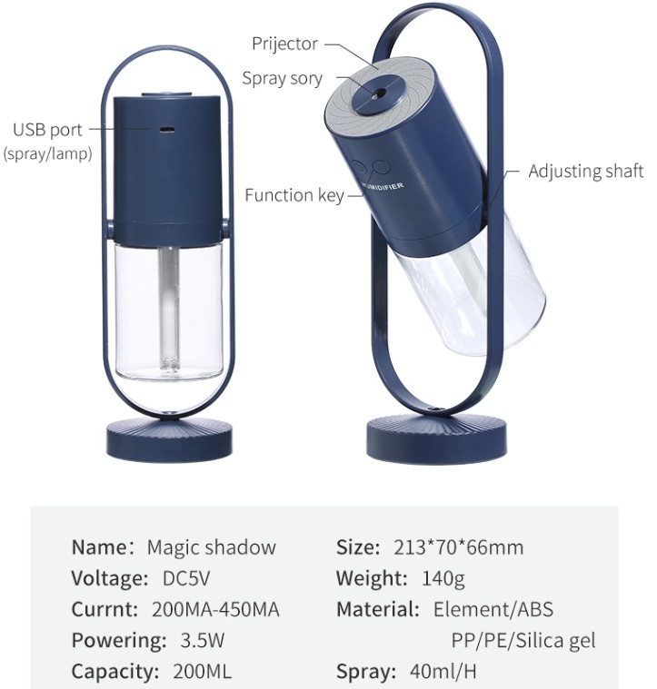 Humidifier with 2 Mist Modes | 200ML Mini Humidifier | Desktop Humidifier