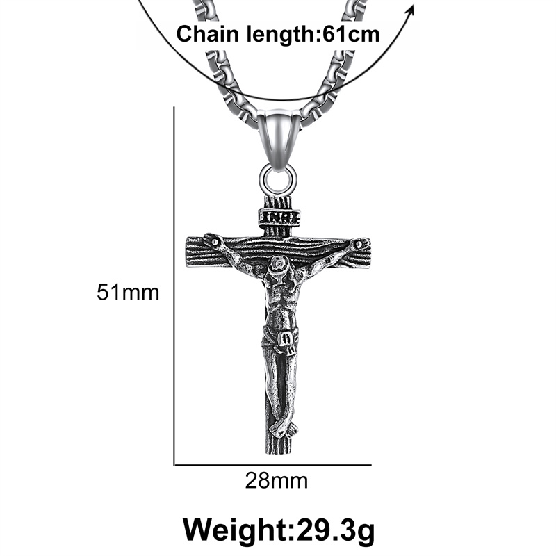 crucifix pendent and chain