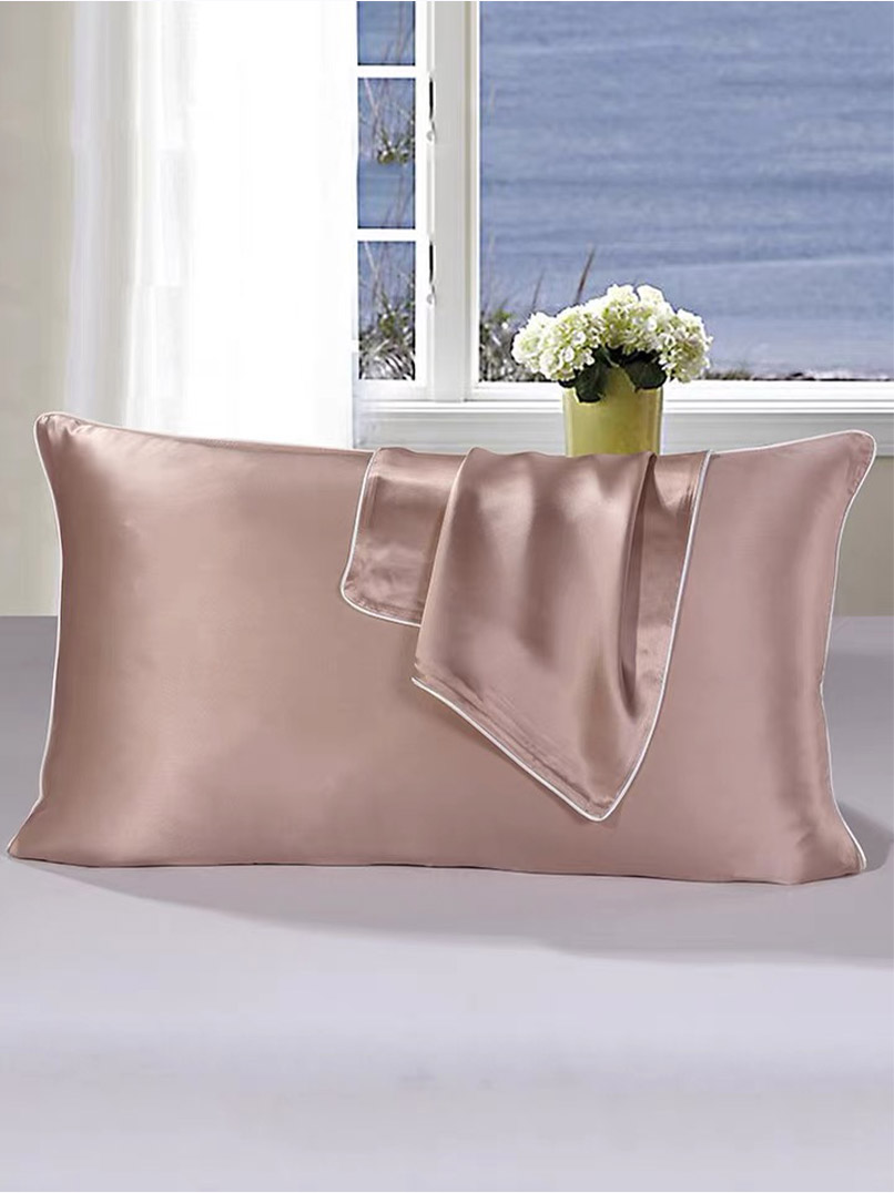 Silk Pillowcase With Pipping | Classic Silk Pillowcase | Pure Mulberry Silk Pillowcase