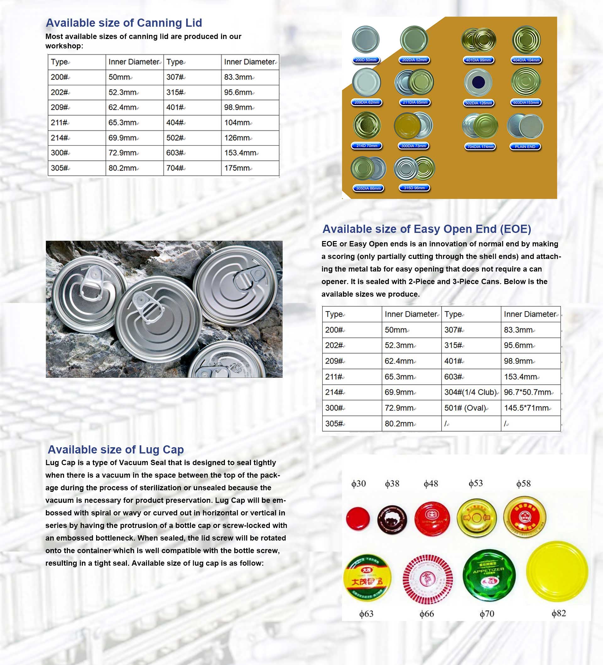 Ball canning lids for food grade material