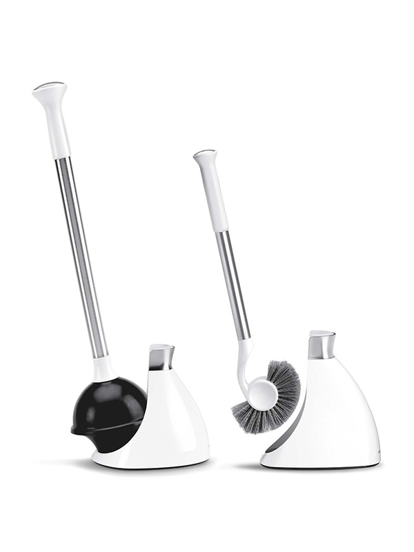 Toilet plunger and brush set of 2