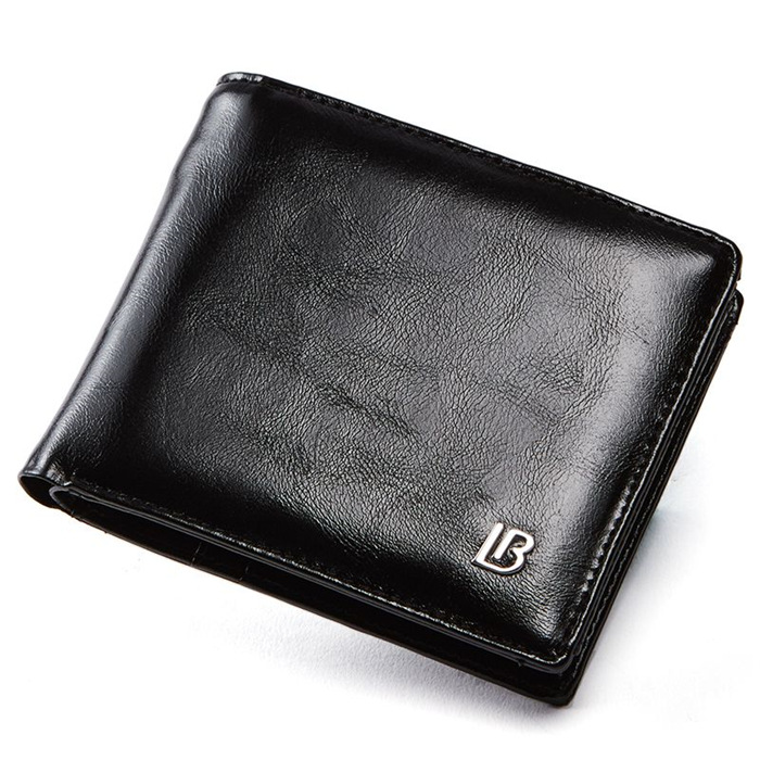 Black Brown Bifold Wallet