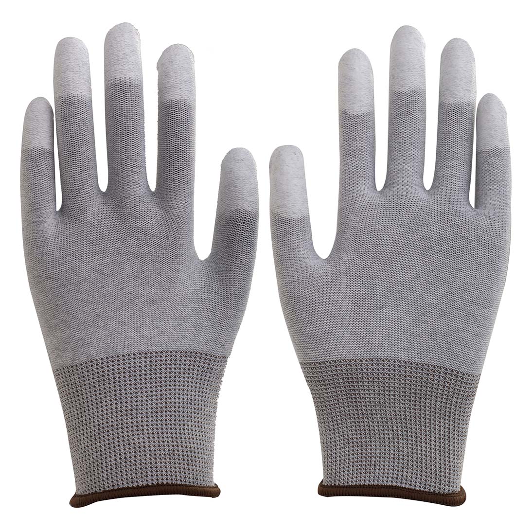 13G nylon & carbon fiber gloves PU fingertips coated, ESD gloves, Screen Touch