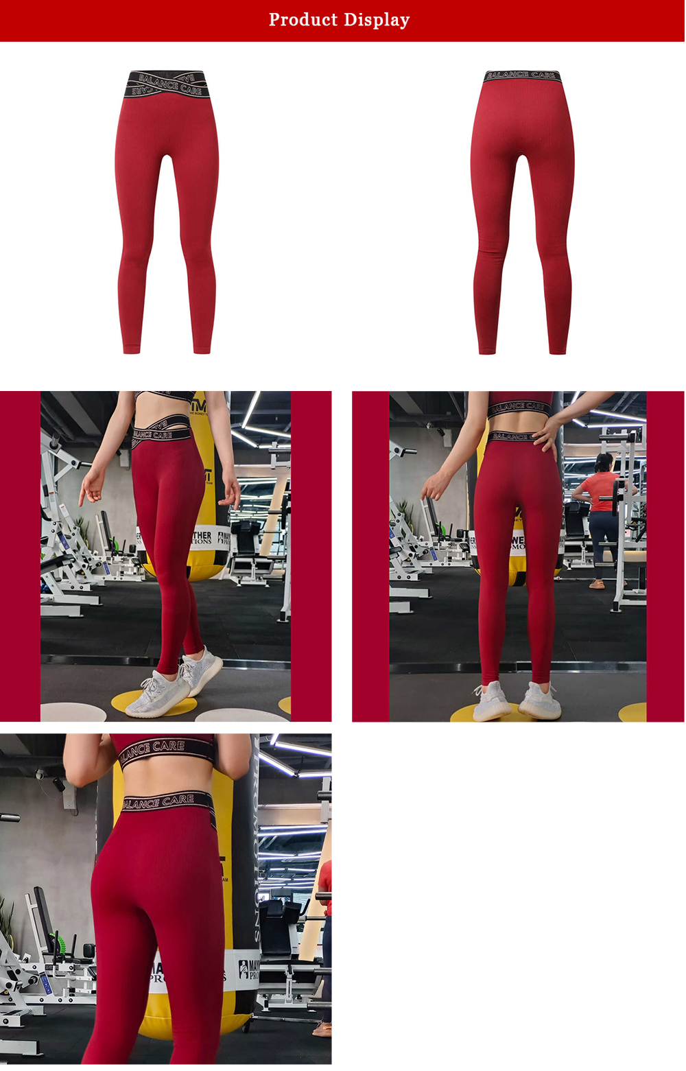 Red spandex sport legging