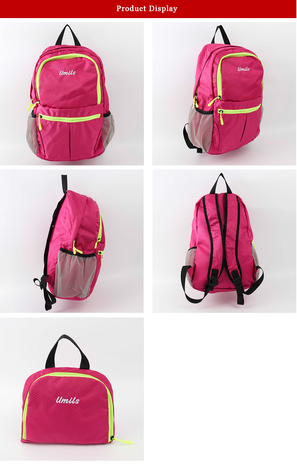 Rose red Sport Backpack supplier | Sport Backpack | Rose red Sport Backpack