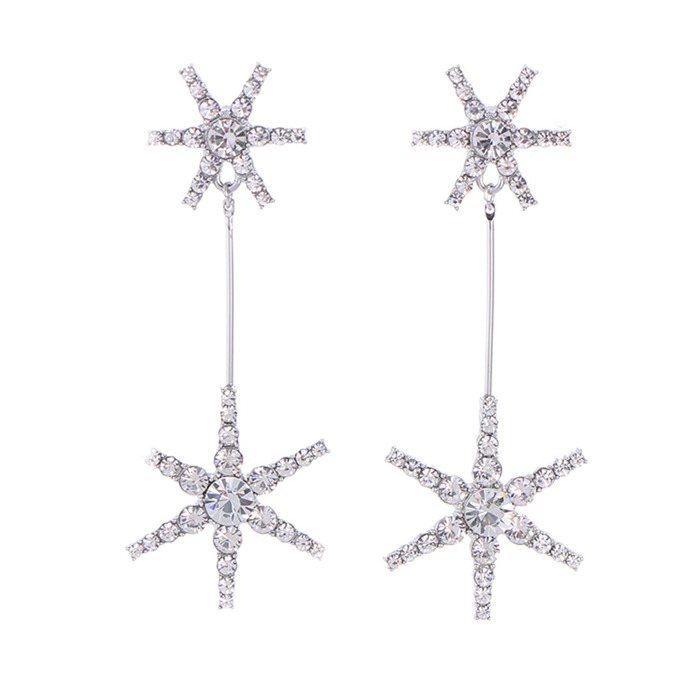 Snowflakes diamond earrings