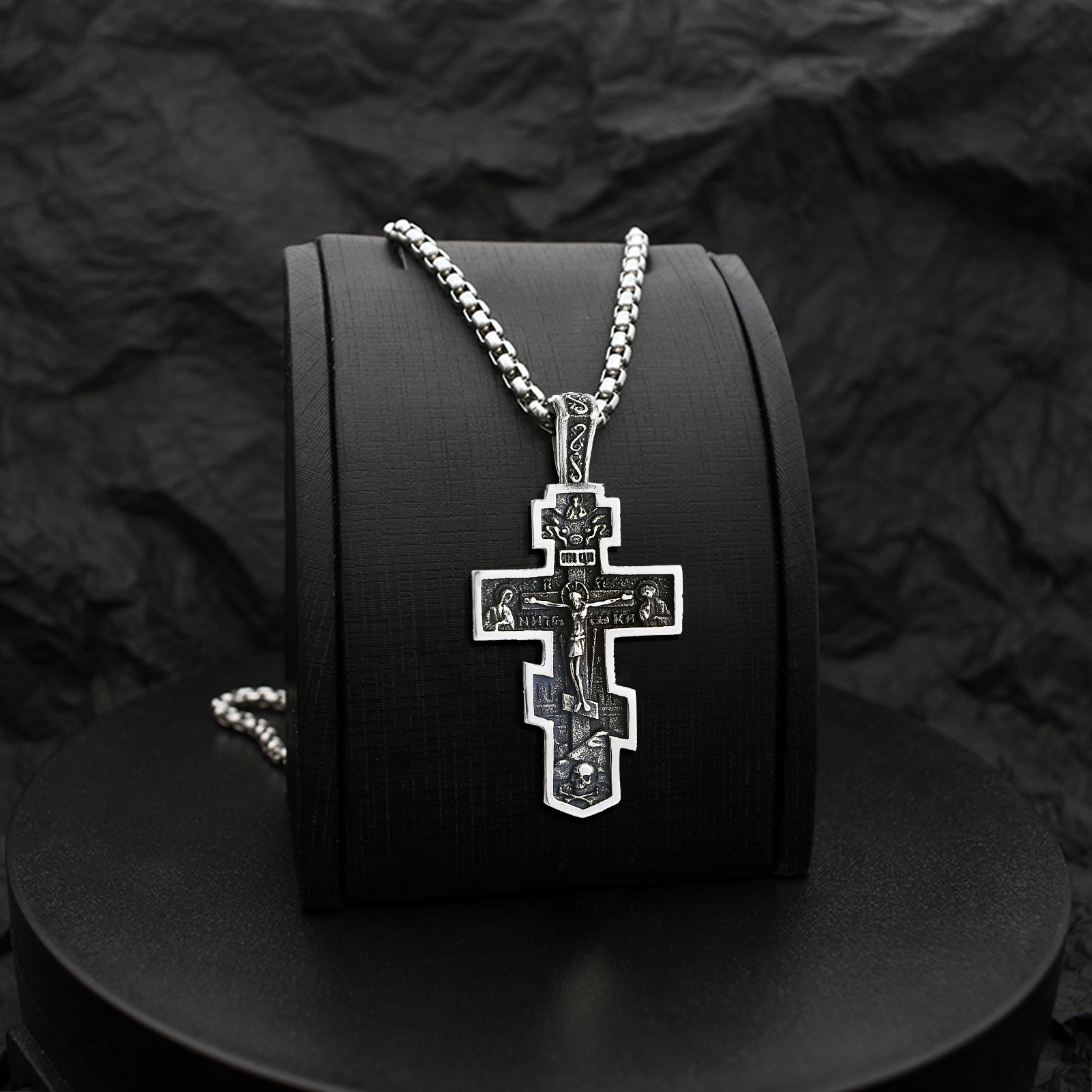 316L Stainless Steel Orthodox Jesus Cross Necklace