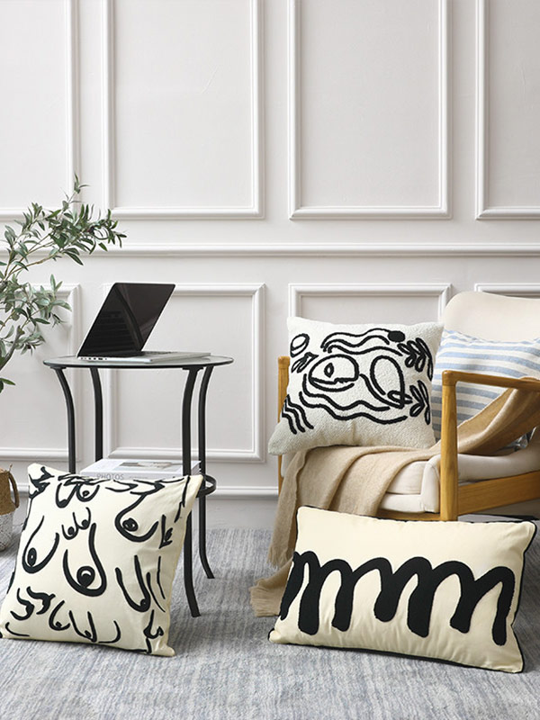Simple abstract creative cushion