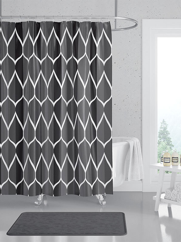 Simple waterproof shower curtain
