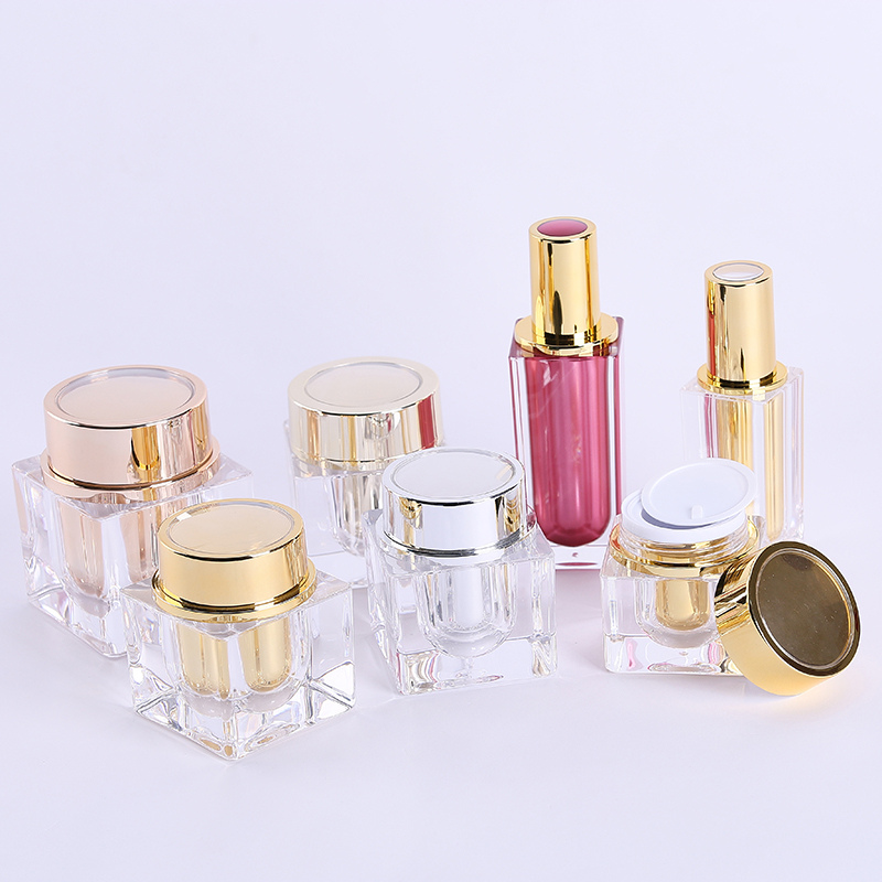  Clear Double Wall Acrylic Cosmetic Packing with Lid