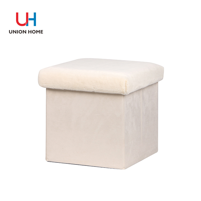 Soft fur foldable stool