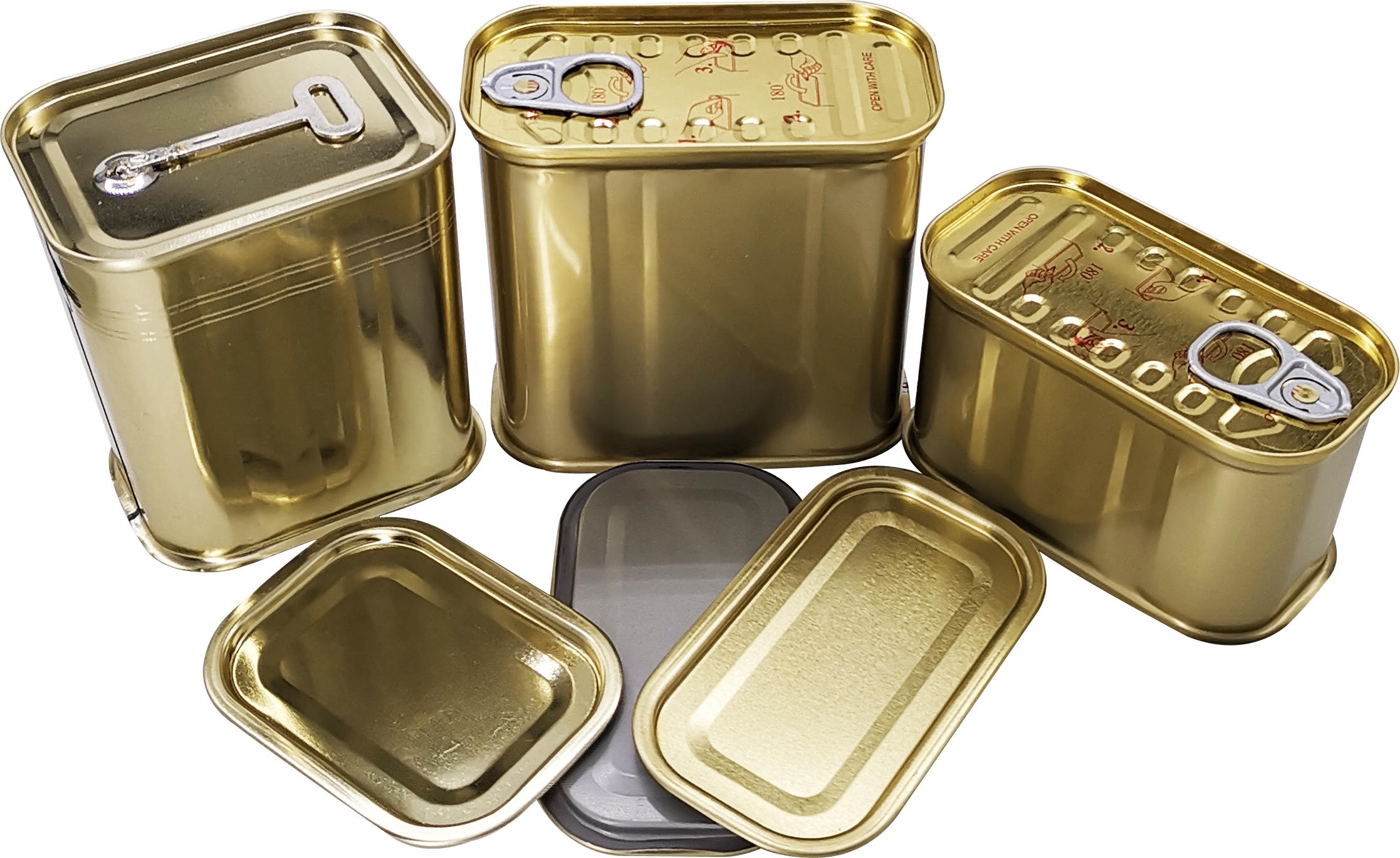 rectangular tin cans