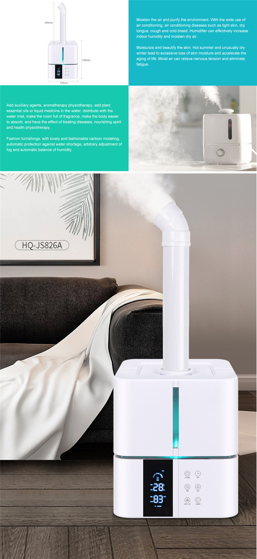 Home appliances big humidifier | air purifier with humidifier | humidifier