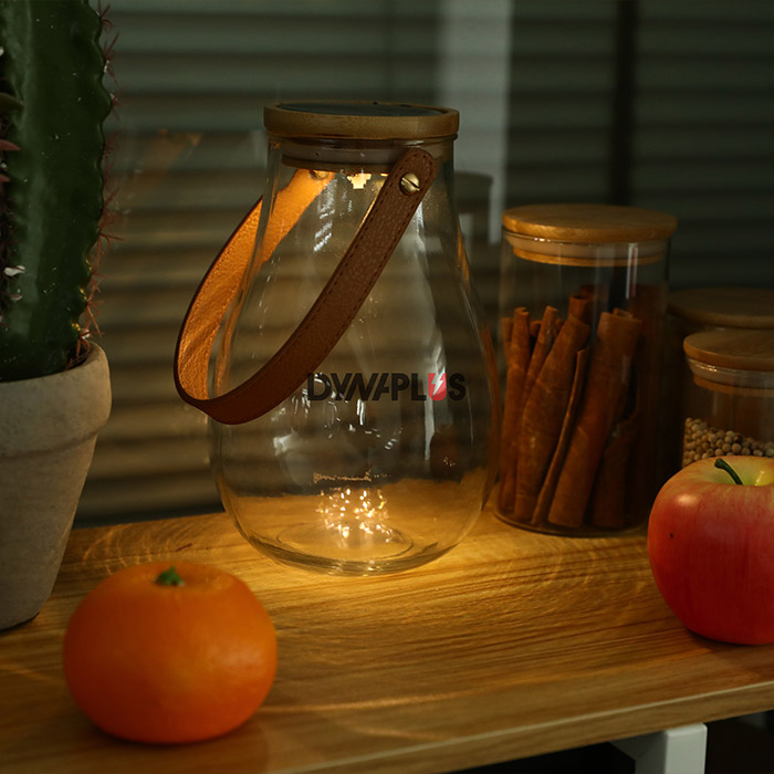 Solar glass jar