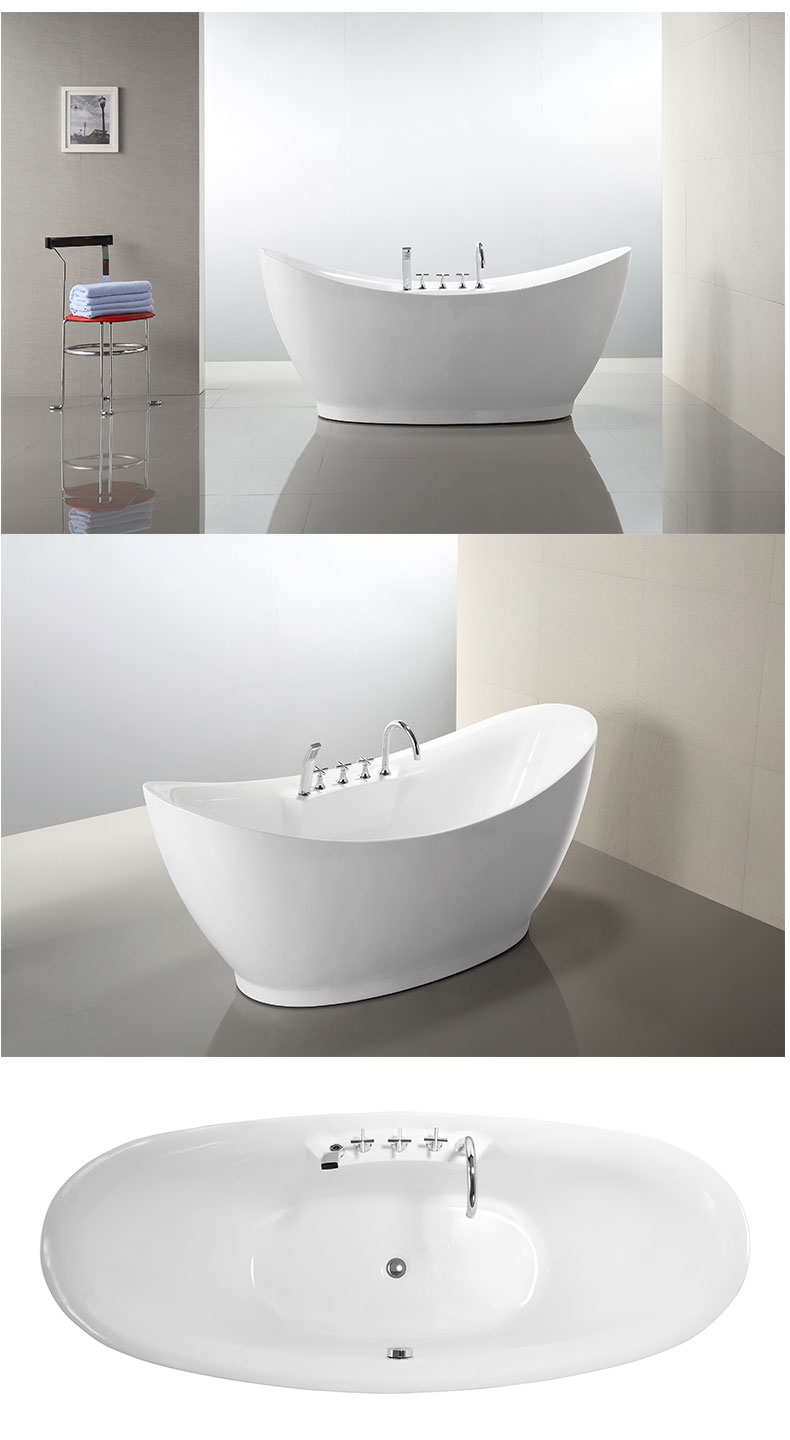 55 inch freestanding bathtub