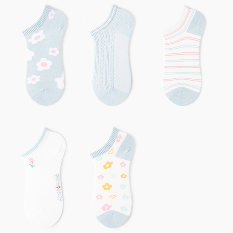 Wholesale full cotton 100 styles high quality low cut socks