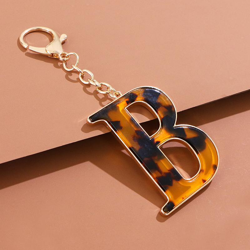Initial letter charms keyring