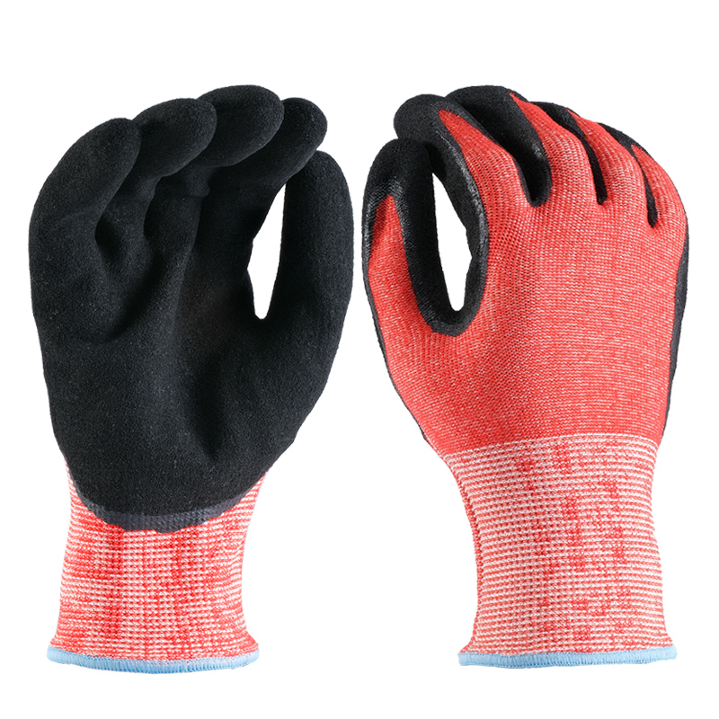 13G anti-cut gloves | sandy nitrile coated gloves | coated gloves
