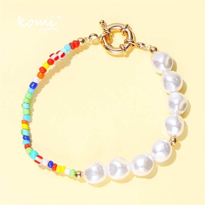 Handmade Pearl Beads Chain Bracelet