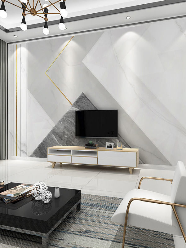 Simple light luxury geometric wallpaper