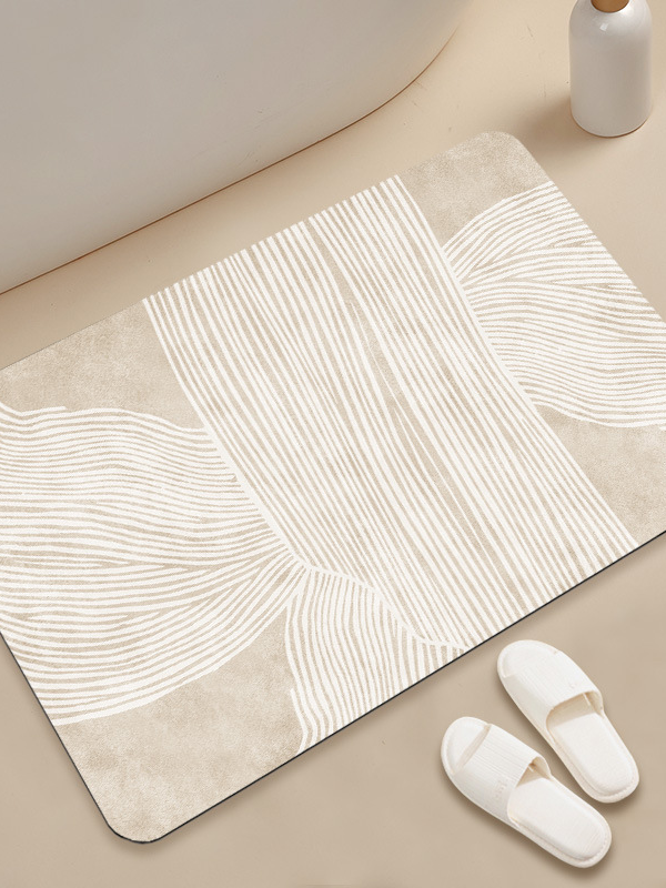 Bathroom absorbent quick dry mat