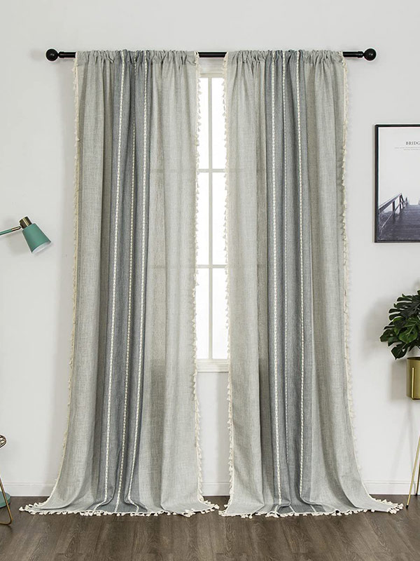 Artistic cotton and linen curtains