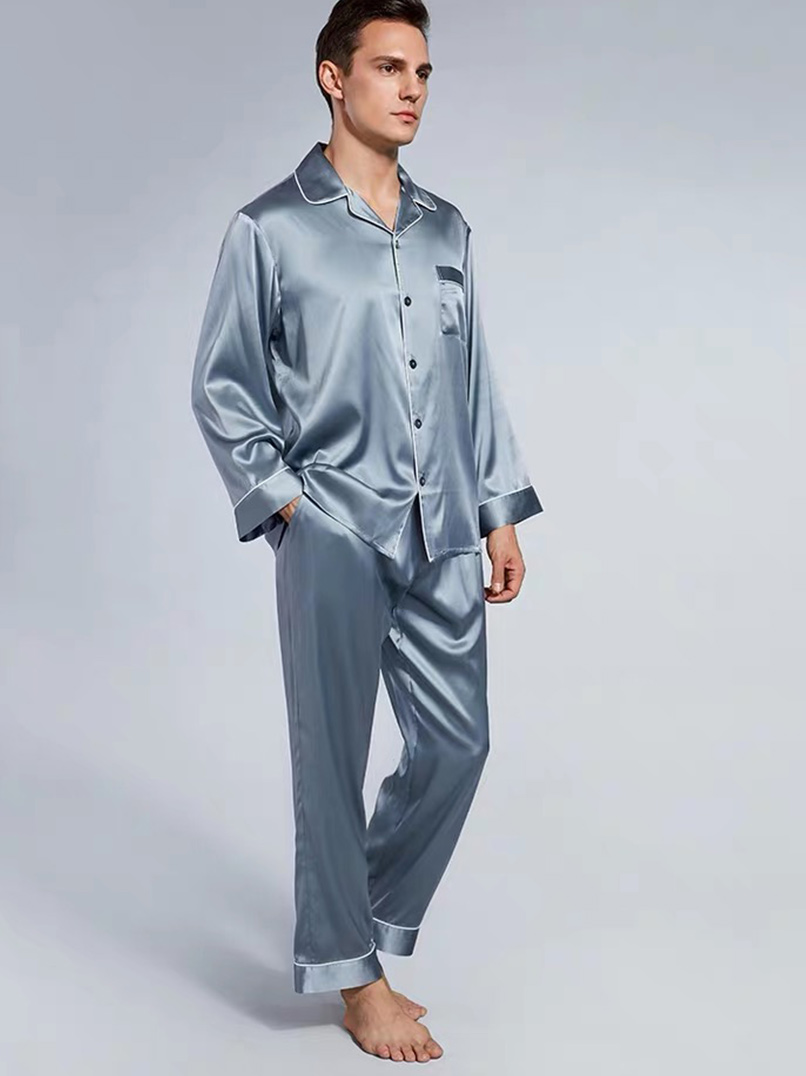 Private Label Best Men's Real Silk Pajamas Shorts And Crop Top for Sale
