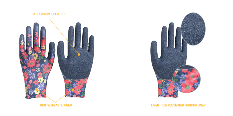 13G printing latex gloves | 13G latex gloves | 13G coated gloves
