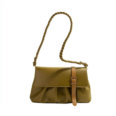 Brown large capacity shoulder bag