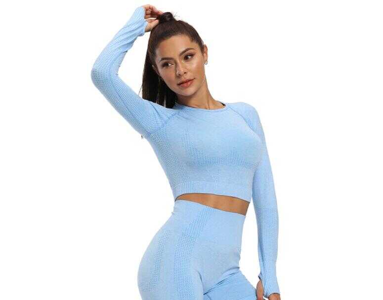 Blue yoga sport sweatshirt