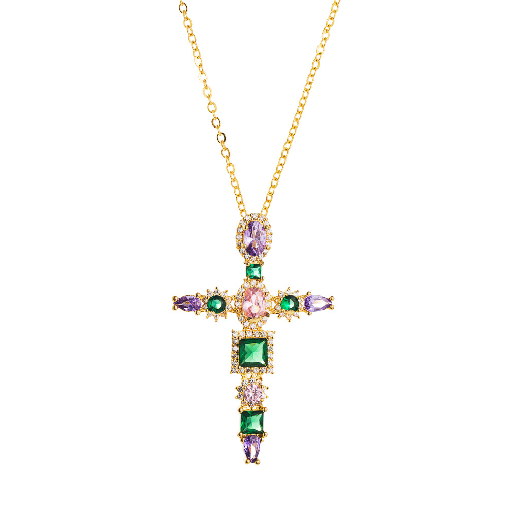 colorful diamond cross