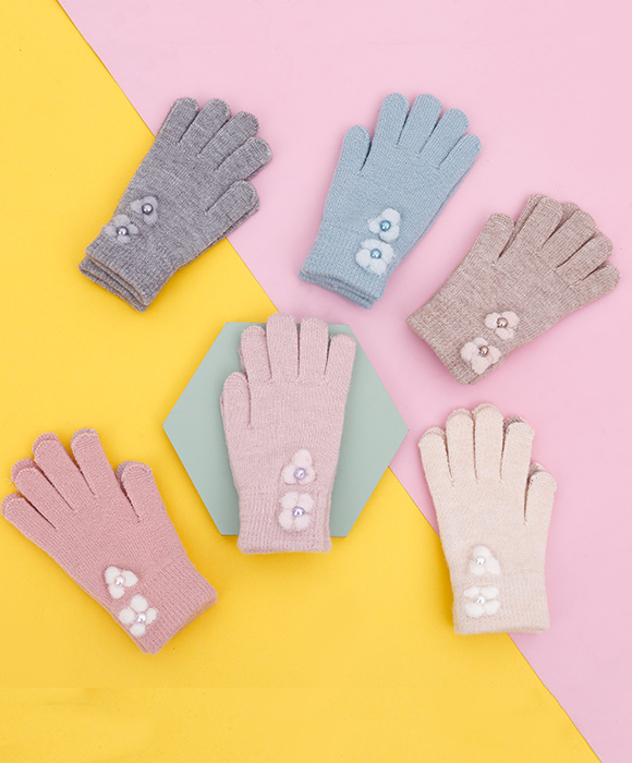 Customized China wool girls gloves