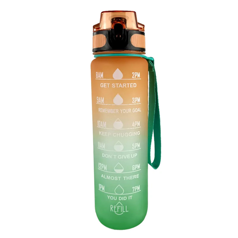 1L bpa free plastic protein custom logo motivational water bottle for sport P01-0085 glam camp