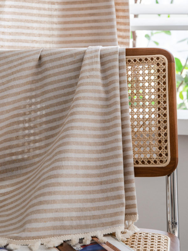 Simple cotton linen curtain