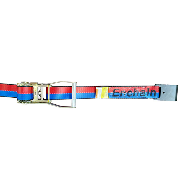Enchain Red/Blue 2'' x30' Tie Down strap w/ Flat Hook