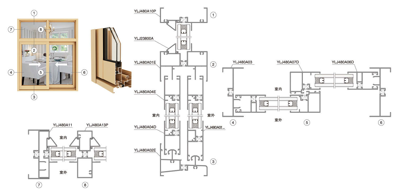 80A series heat insulation sliding window