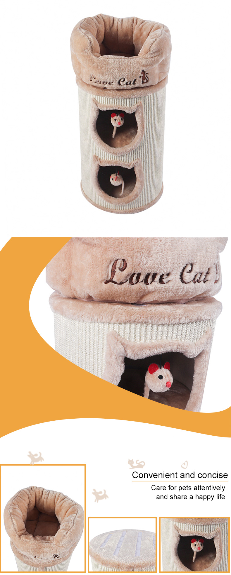 sisal bucket mailbox cat nest pet product