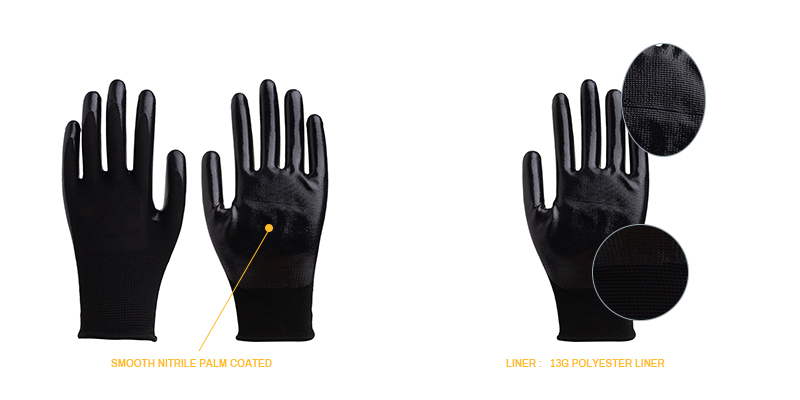 13G coated gloves | Nitrile coated gloves | Coated gloves