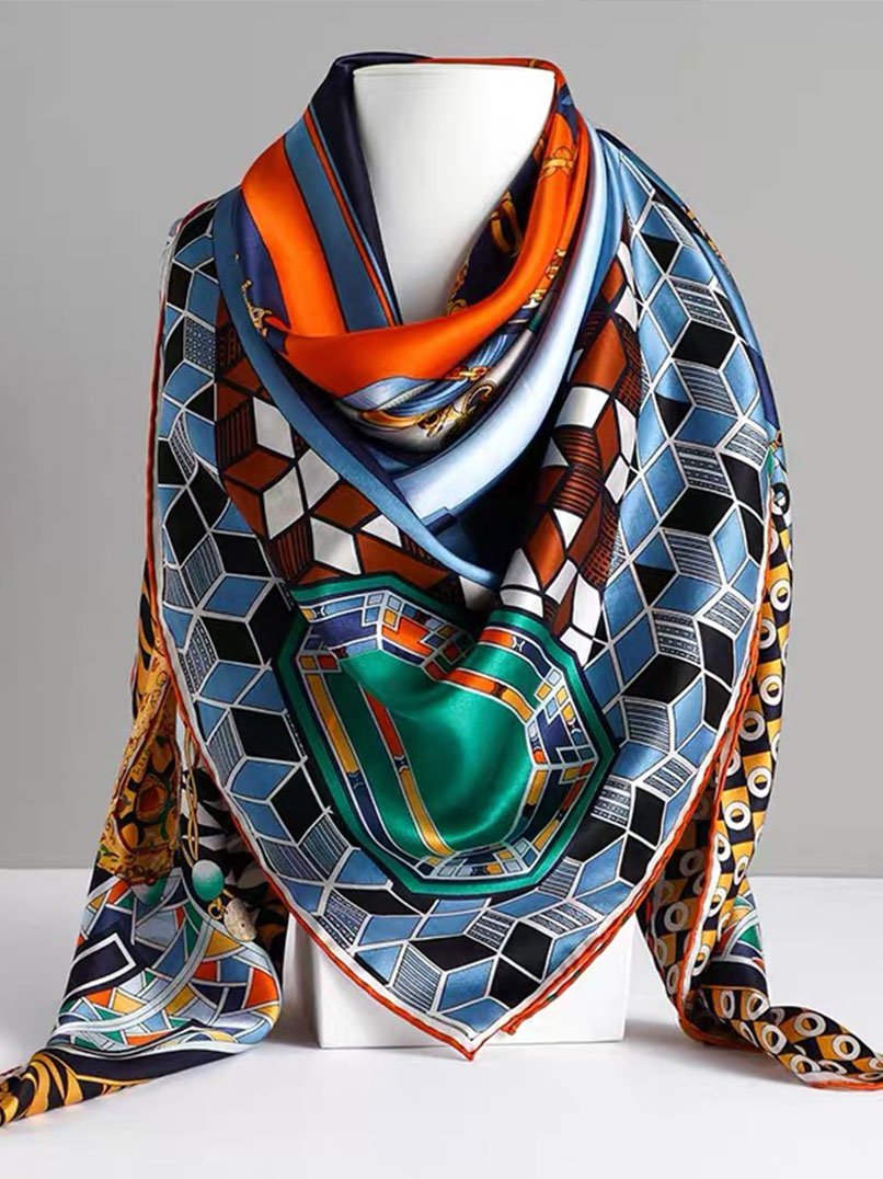 Custom Winter Lightweight Printed Wool Scarf And Shawl for Wholesale