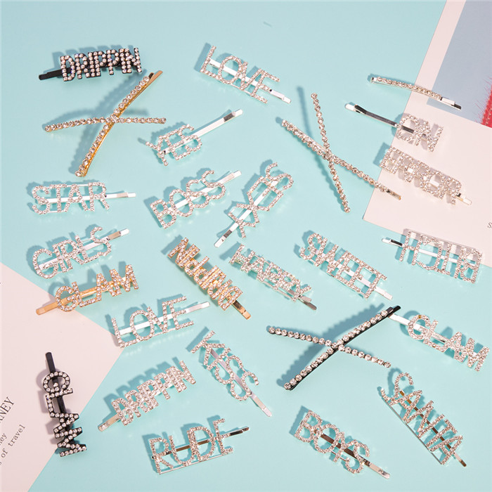 Shining Letter Hairpins